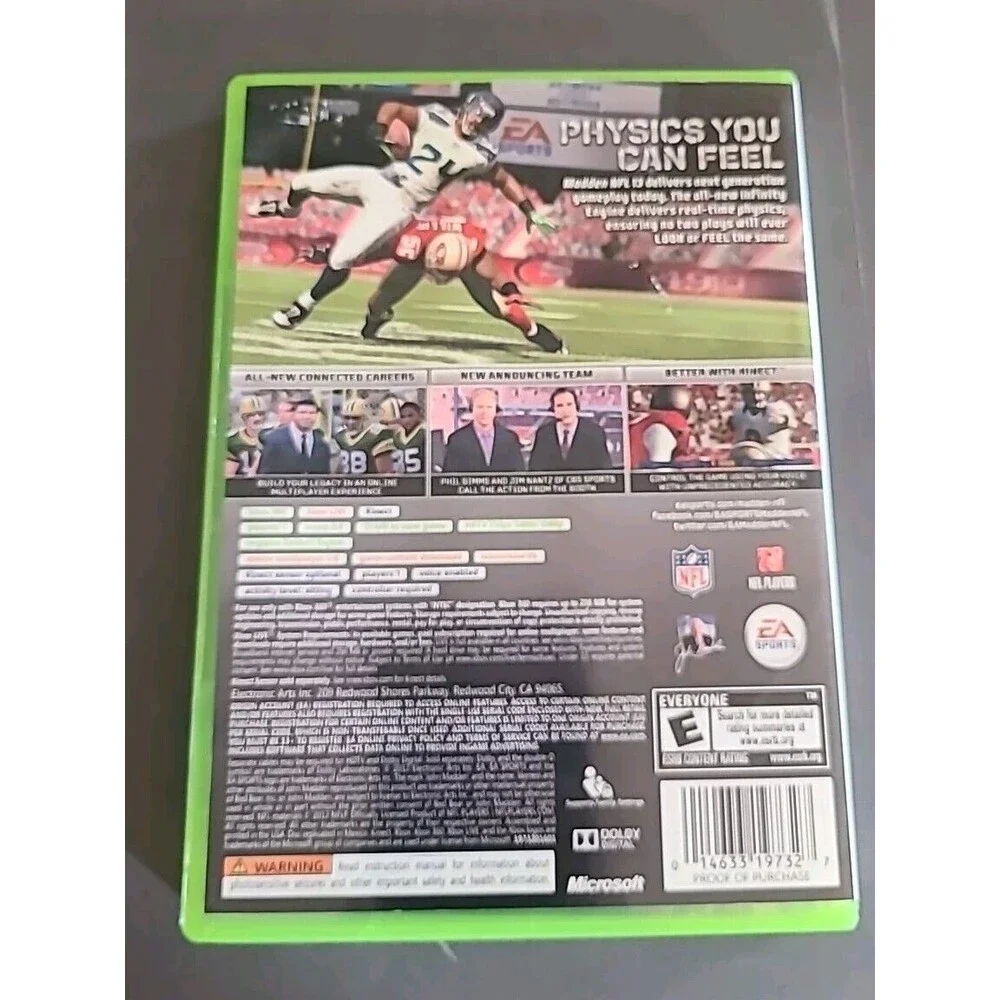 Xbox 360 Madden NFL 13 Electronic Arts Football - Microsoft No Manual Tested